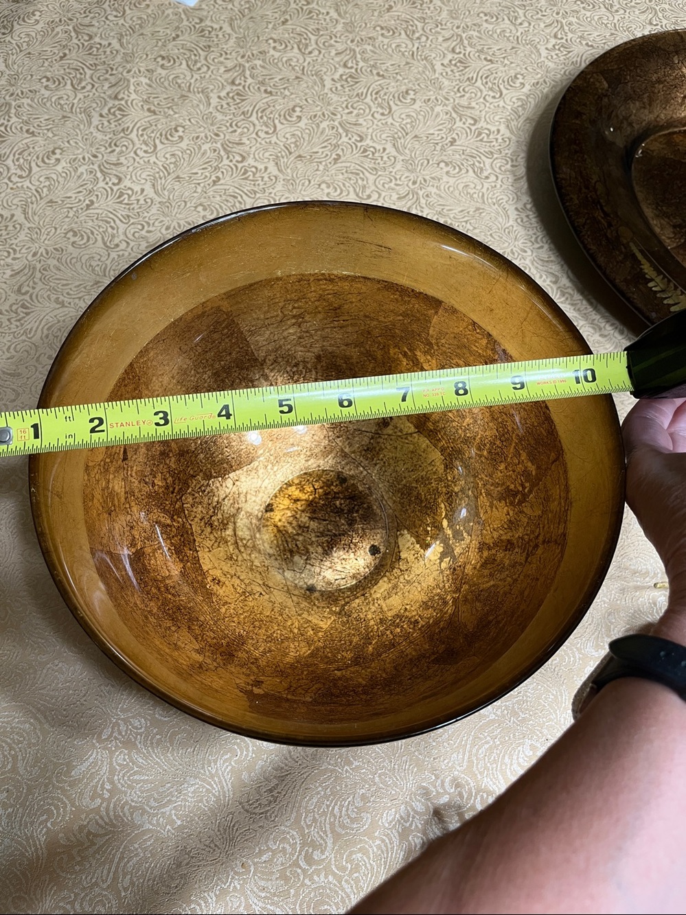 Metallic Copper-Tone Decorative Bowl - Picture 4 of 4